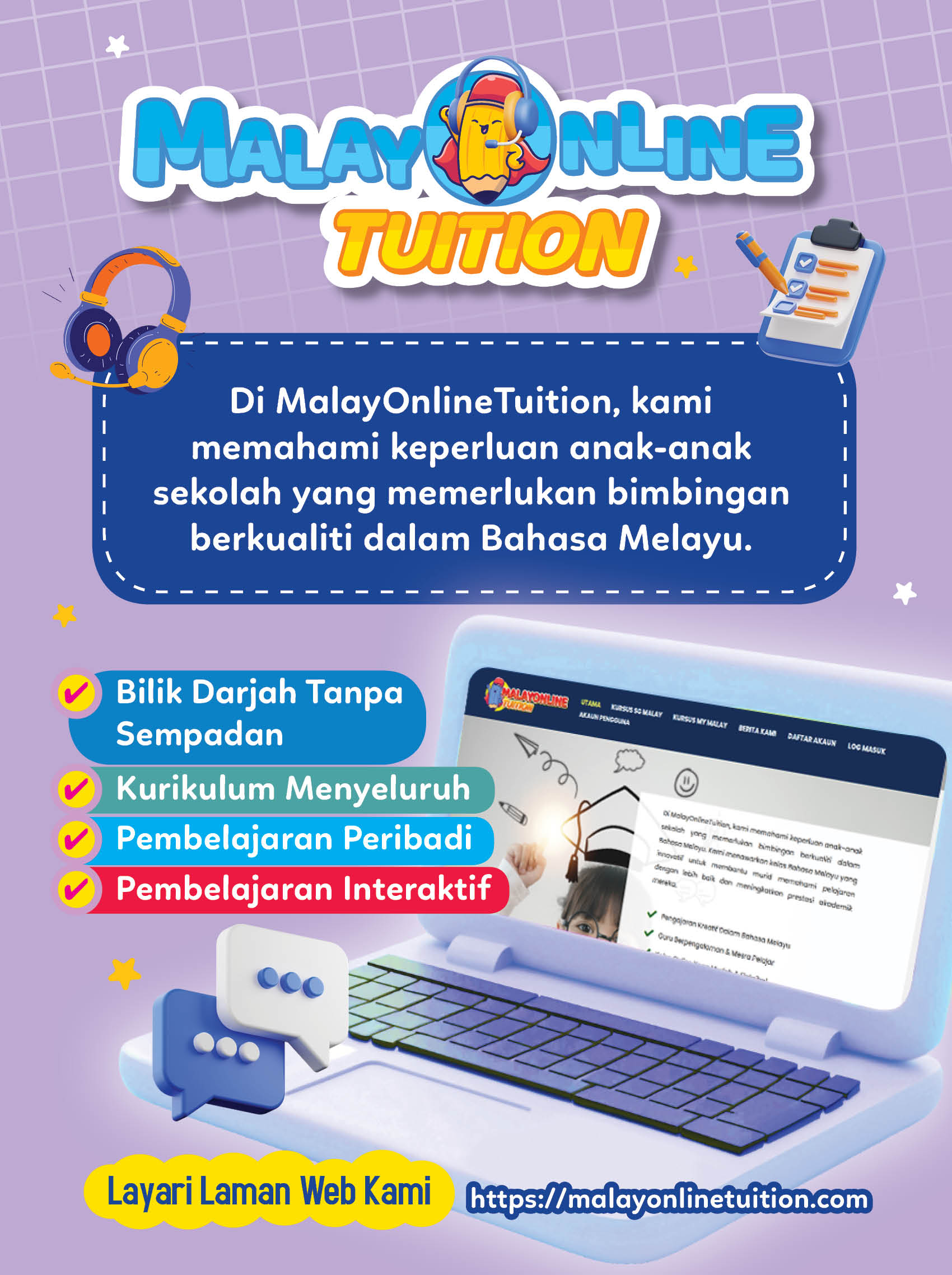 Belajar Malay Online form 1 Malaysia