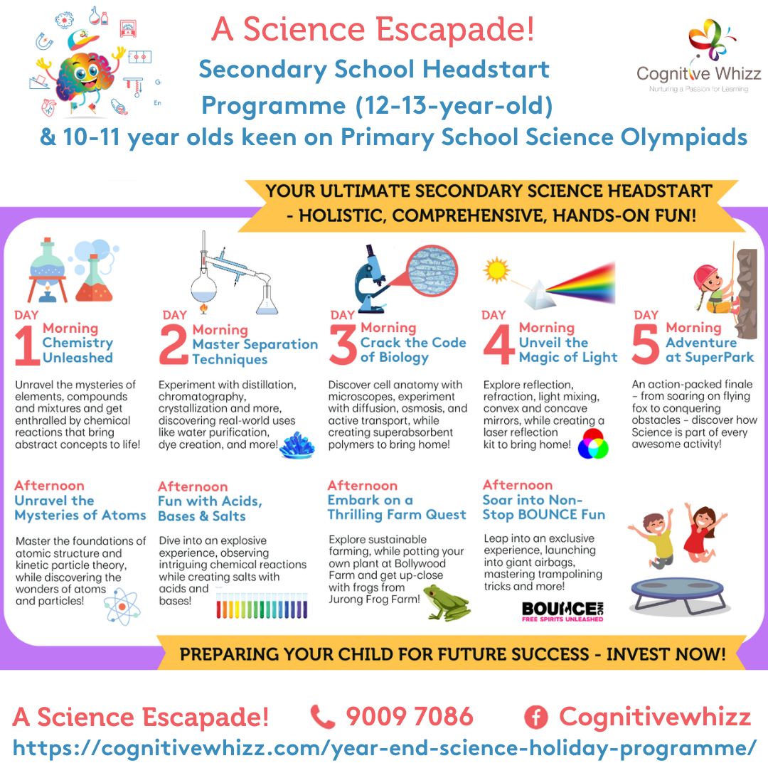 School Holiday Headstart Science Class Singapore